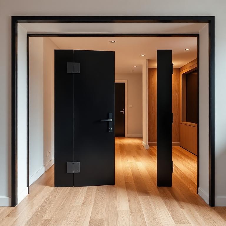 Stalen binnendeur in een modern interieur